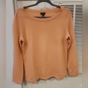 Talbots Cashmere Women's Spring Sweater Medium Peach Pink Crewneck